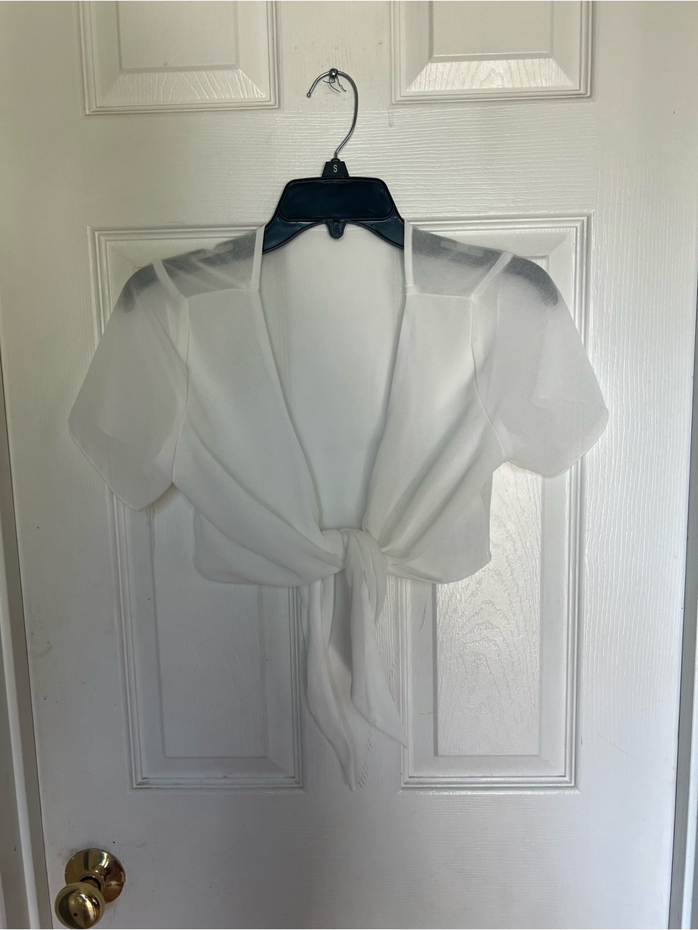 Sheer Front Tie Wrap Top